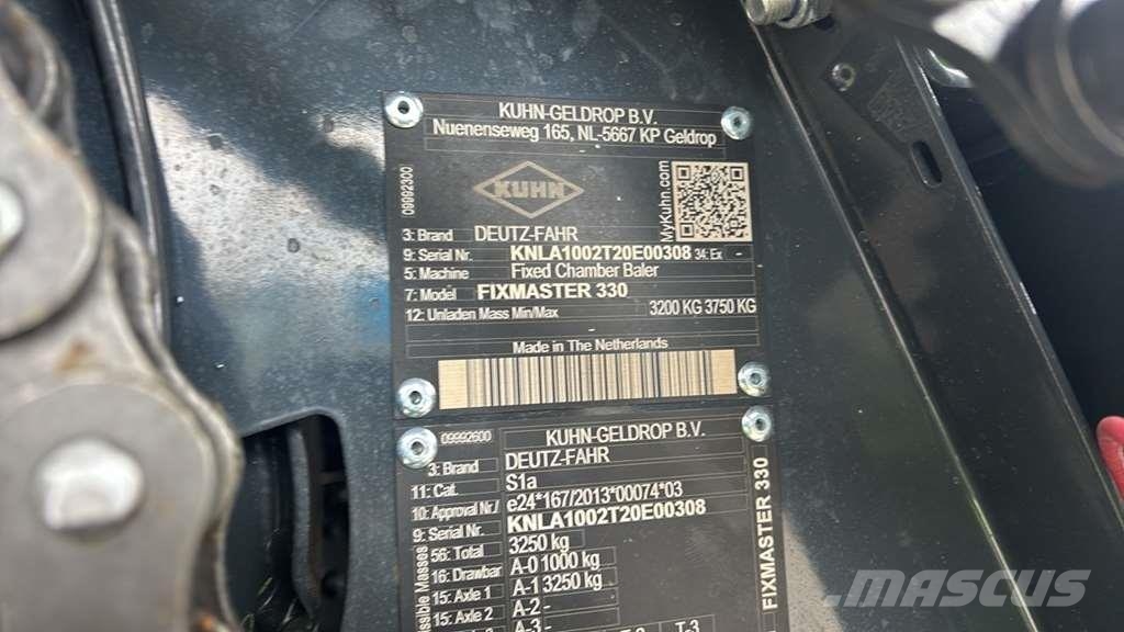 Deutz-Fahr Fixmaster 330 Opticut 14 محزمات مستديرة