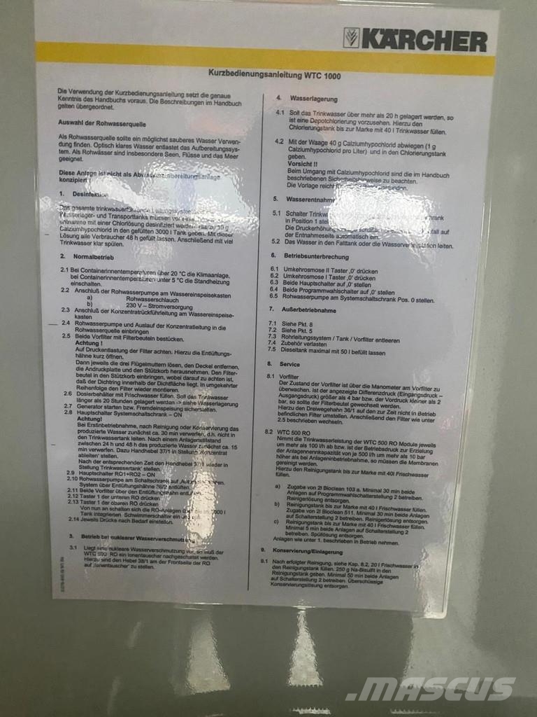 Kärcher Wasseraufbereitungsanlage 3000 Liter Feuerwehr, Re Ladijski kontejnerji
