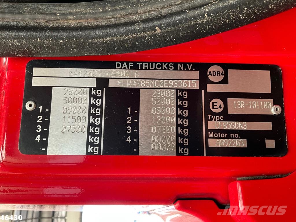 DAF FAS 85 CF 460 VDL 21 Ton haakarmsysteem Horgos rakodó teherautók