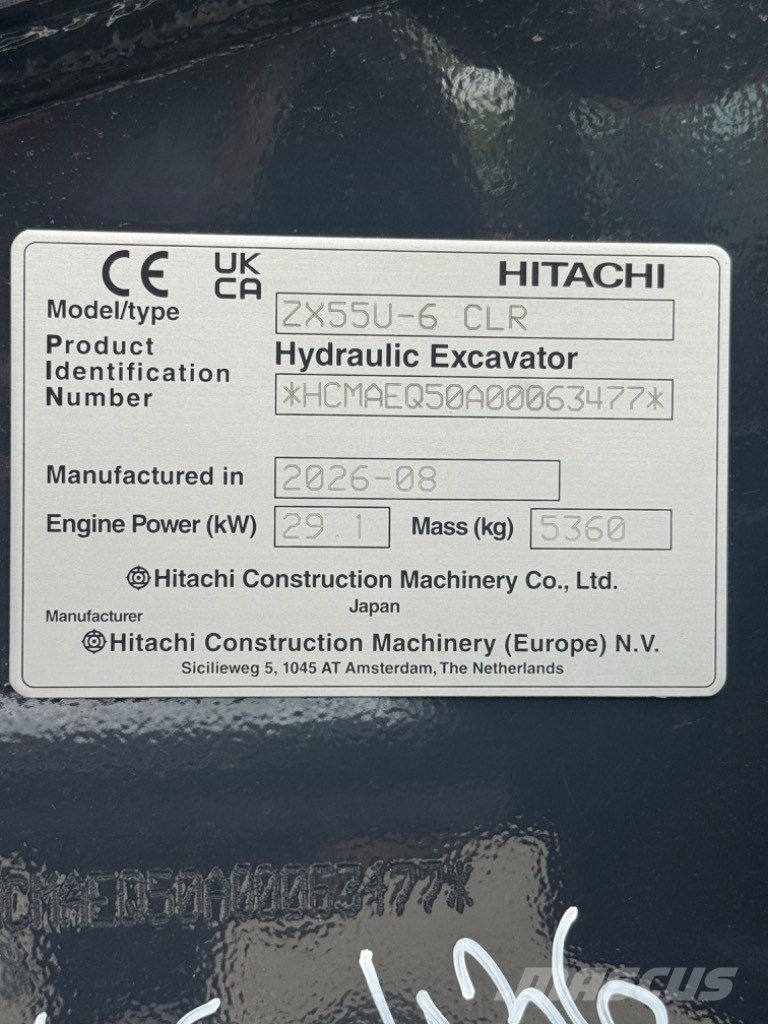 Hitachi ZX 55 U-6 Mini bageri < 7t