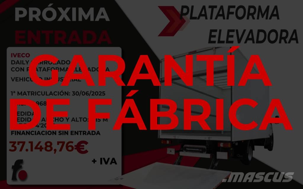 Iveco Daily CARROZADO CON PLATAFORMA ELEVADORA Camiones plataforma