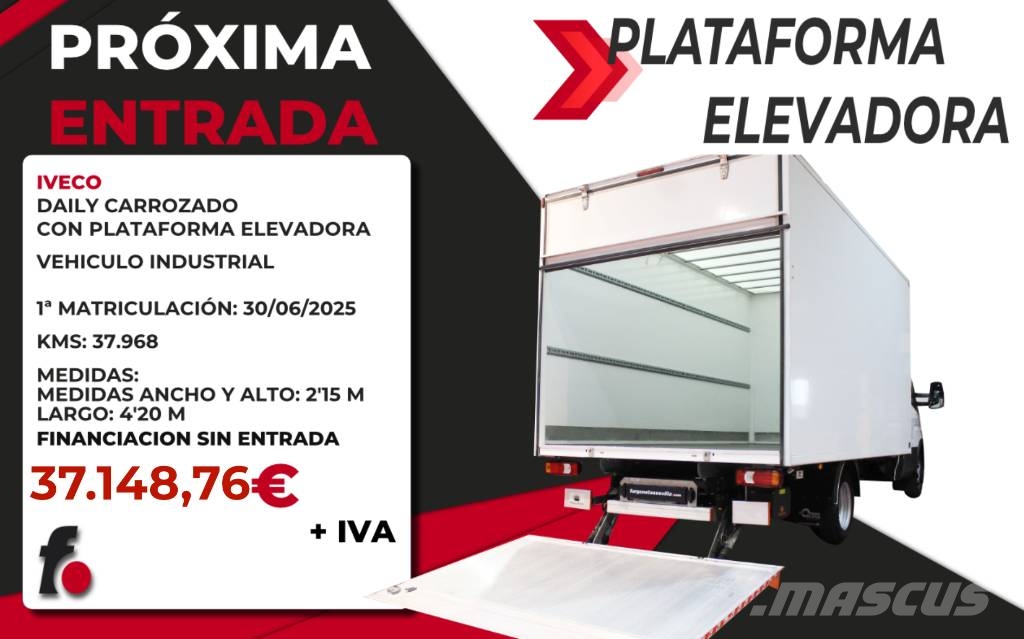 Iveco Daily CARROZADO CON PLATAFORMA ELEVADORA Camiones plataforma