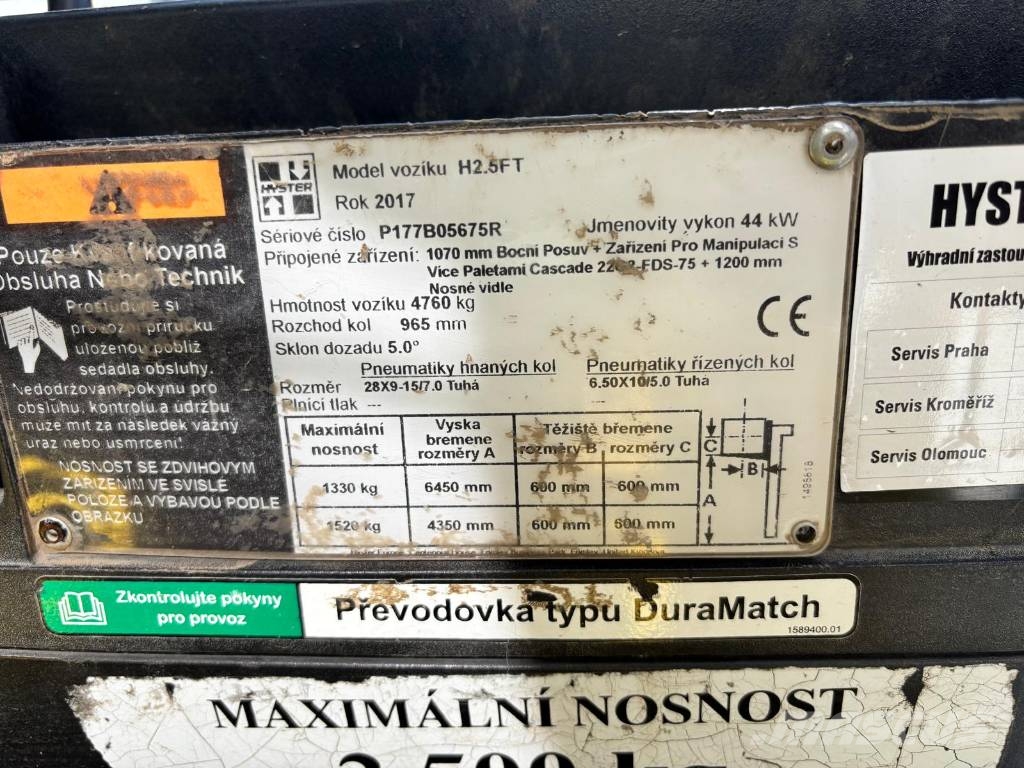 Hyster H2.5FT LPG forklifts