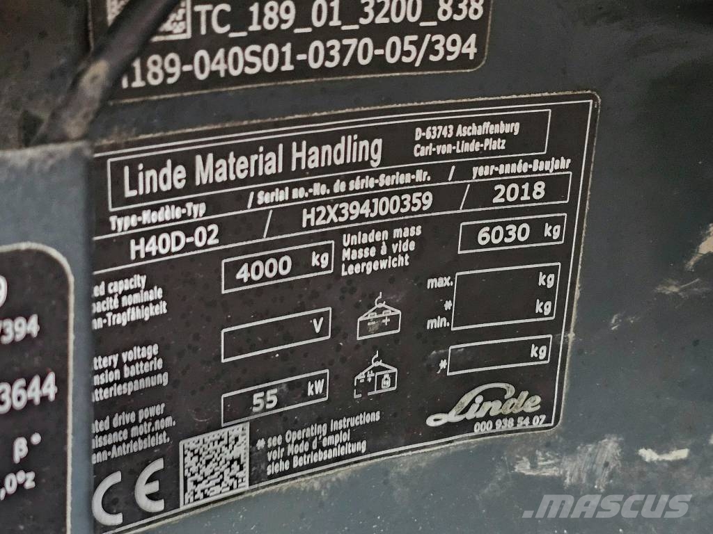 Linde H40D-02 Dieseltrukit