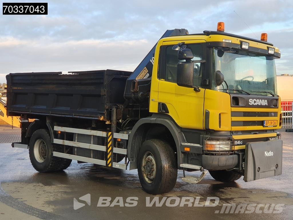 Scania P114 4X4 4x4 3-way tipper HMF 1063 K2 Automatic Hy Kiperi kamioni
