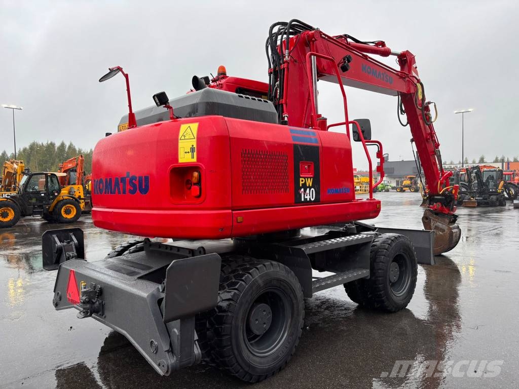 Komatsu PW 140-7 / Pyörittäjä, Rasvari, Uudet renkaat! Hjulgrävare
