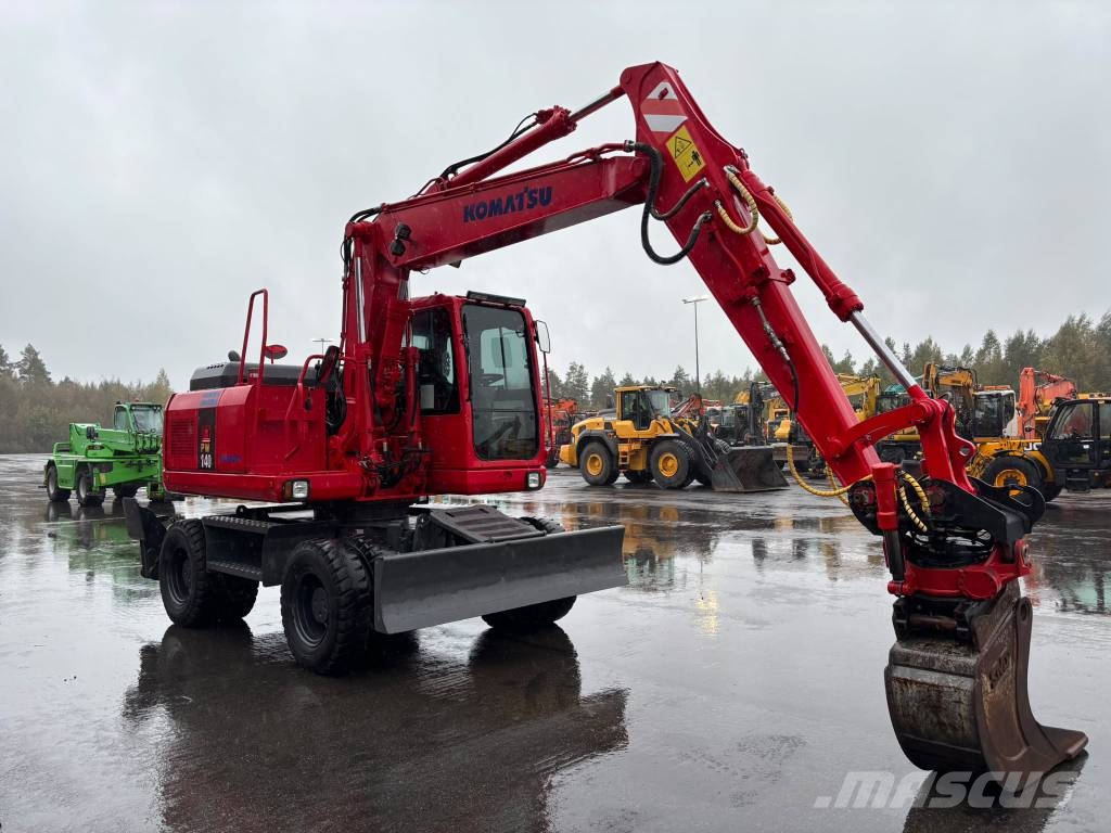 Komatsu PW 140-7 / Pyörittäjä, Rasvari, Uudet renkaat! Hjulgrävare