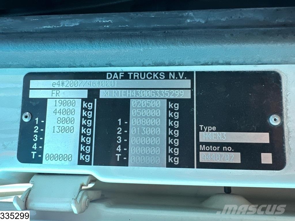 DAF XF 480 EURO 6, ACC Vlačilci