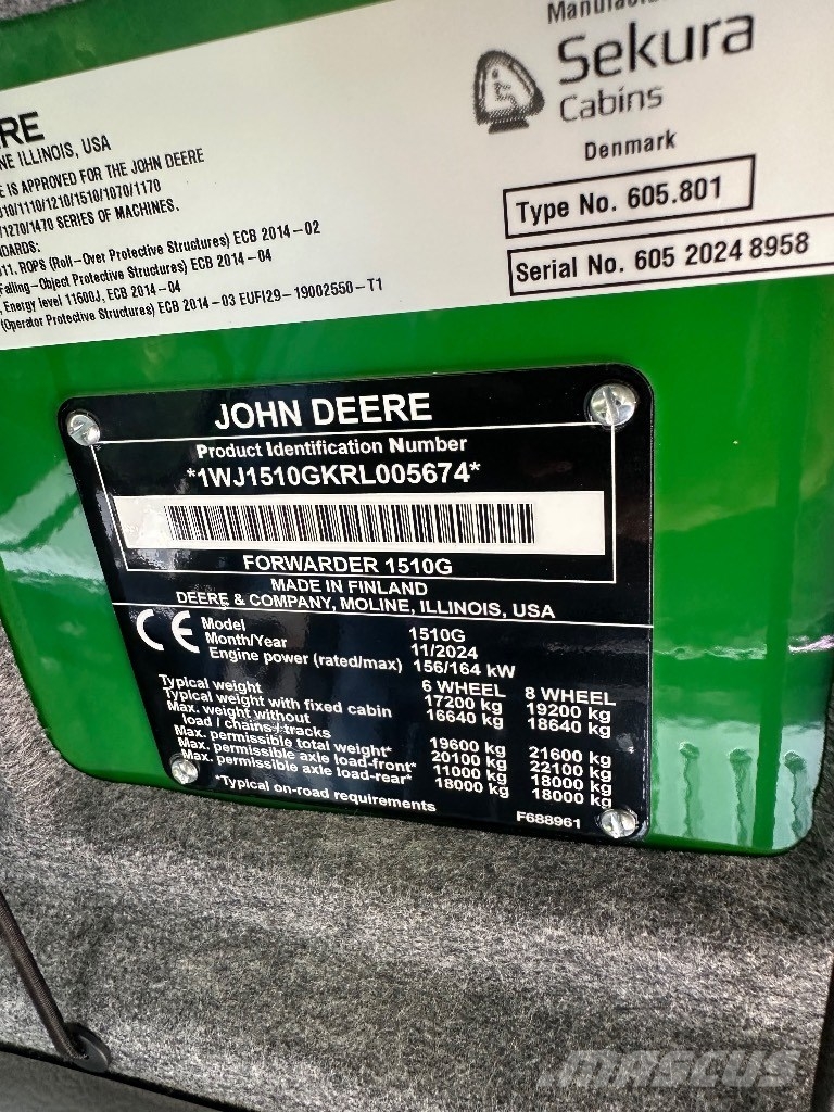 John Deere 1510 G Forwarder