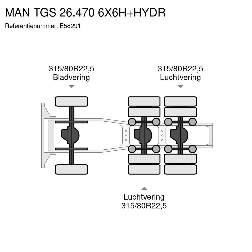 MAN TGS 26.470 6X6H+HYDR Ťahače
