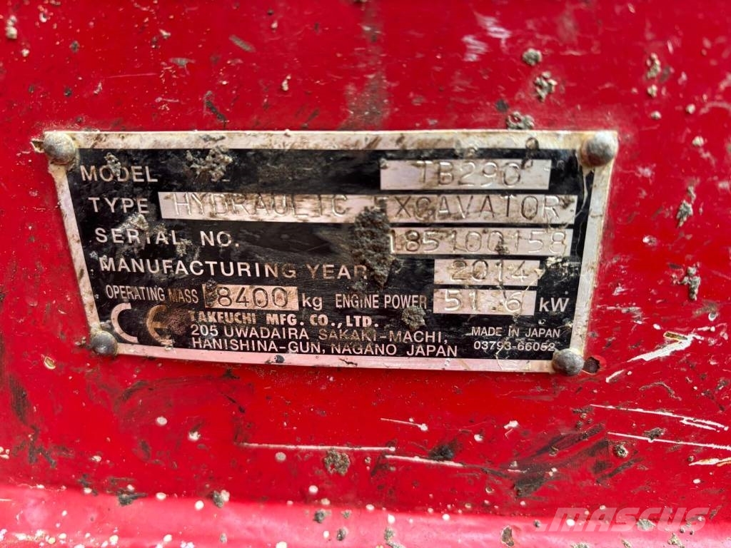 Takeuchi TB290 Midi bagri 7t – 12t