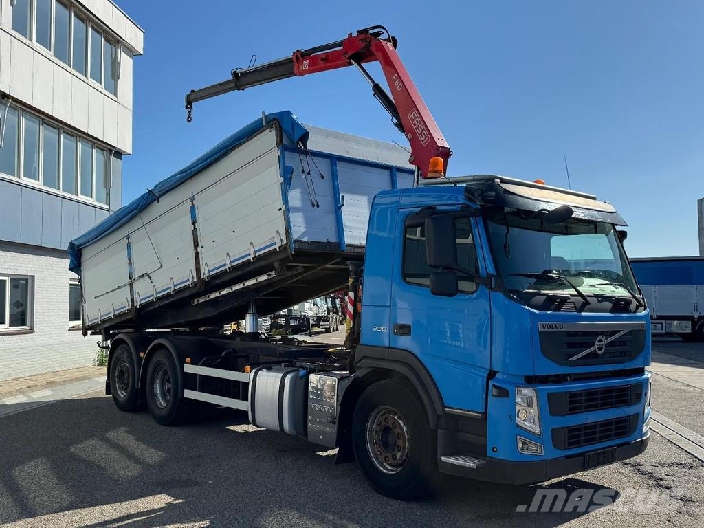 Volvo FM 330 6X2 EURO 5 KIPPER + FASSI F80A.0.22 Savivarčių priekabų vilkikai