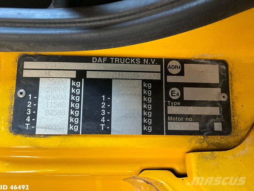 DAF FAN CF 290 Euro 6 Chassis cabine with PTO Just 154 Nákladní vozidlo bez nástavby
