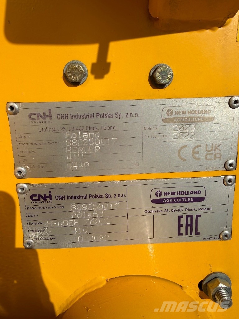 New Holland 41FT VF 760CG Kombainide heedrid