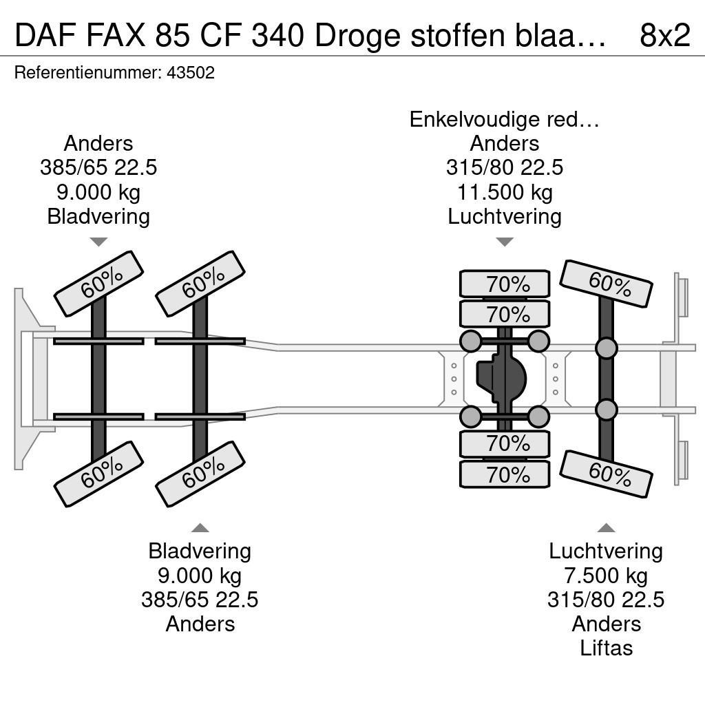 DAF FAX 85 CF 340 Droge stoffen blaas installatie Just شاحنات مزدوجة / خلخلة
