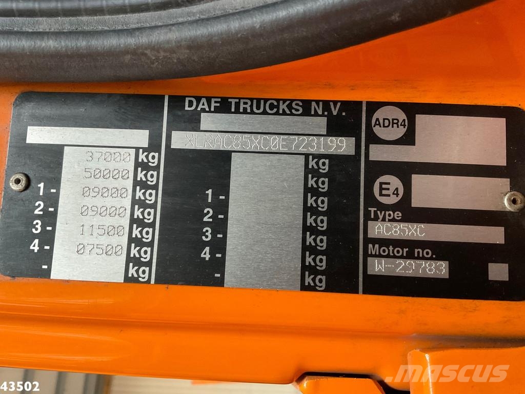 DAF FAX 85 CF 340 Droge stoffen blaas installatie Just شاحنات مزدوجة / خلخلة