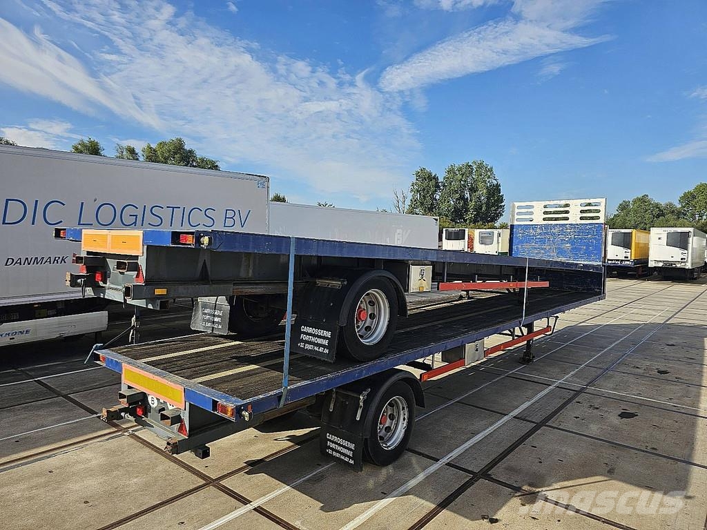 Varmo 1 AXLE PLATFORM FORKLIFT CONNECTION نصف مقطورات مسطحة / مفصلية الجوانب