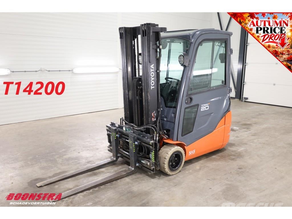 Toyota 8FBE20T Triplex Sideshift Spreader Full-Light-pack Електронавантажувачі