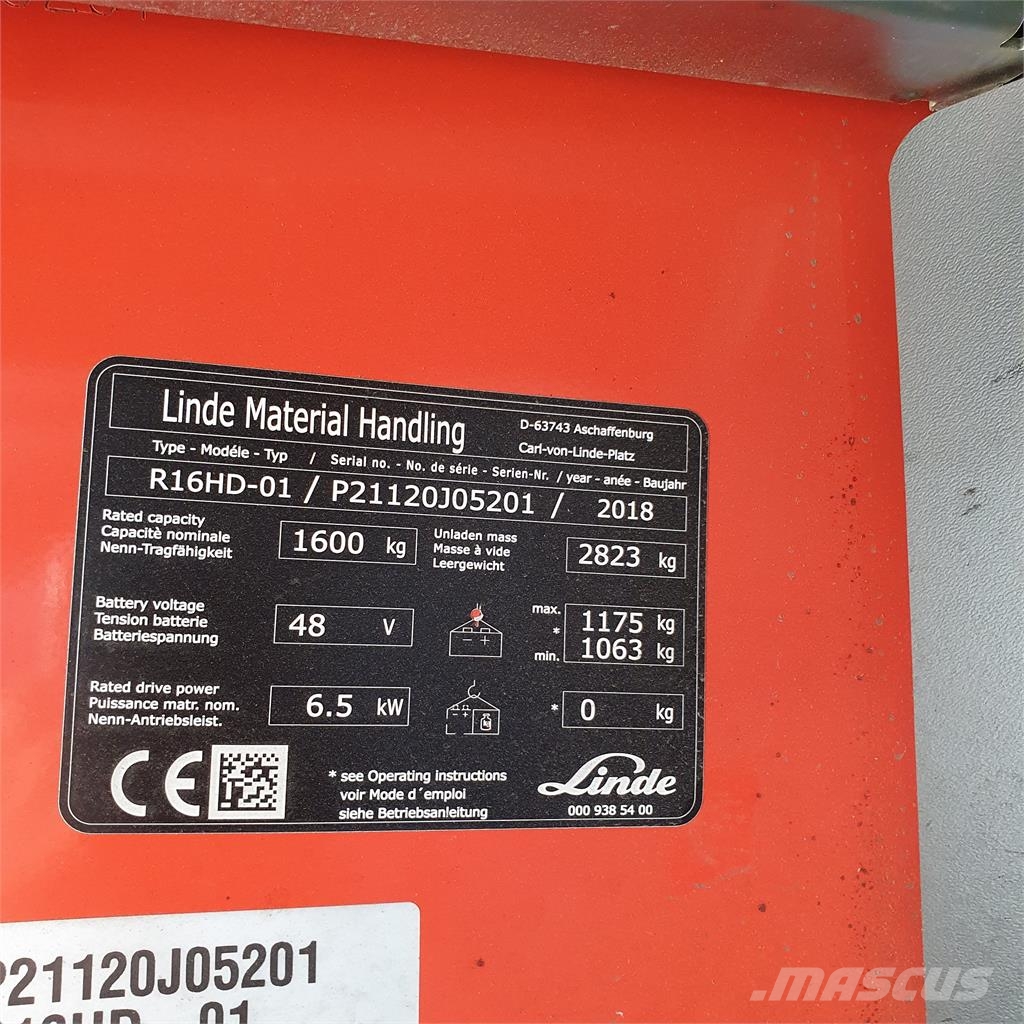 Linde R16HD Reachtruck