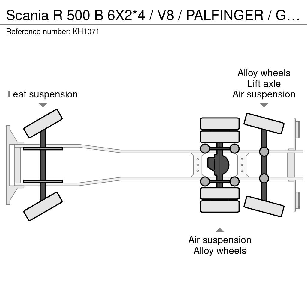 Scania R 500 B 6X2*4 / V8 / PALFINGER / Grab bucket / Hi автокрани