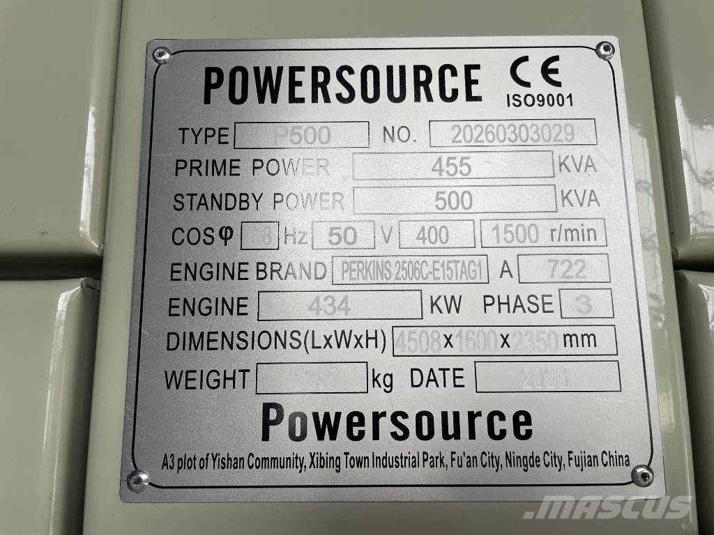 Perkins 2506C-E15TAG1 - 500 kVA Generator - DPX-19813 Dízel áramfejlesztők