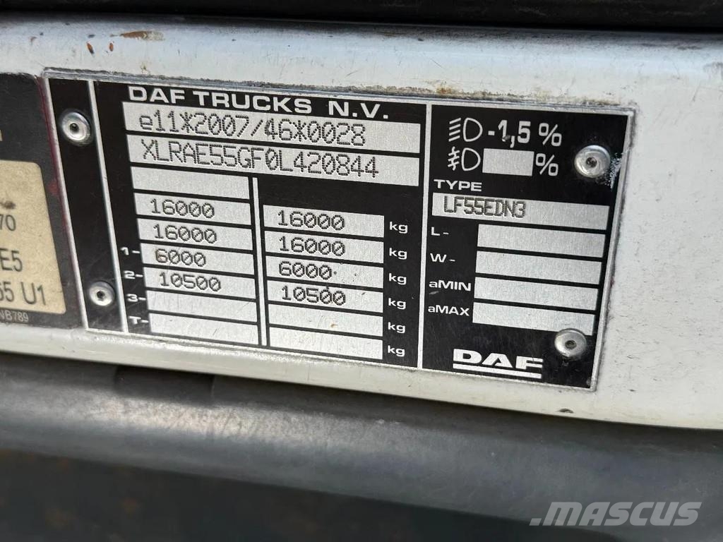 DAF LF 55.220 6X2 + GEESINKNORBA GPM III V 14L22 / SPL Sopbilar