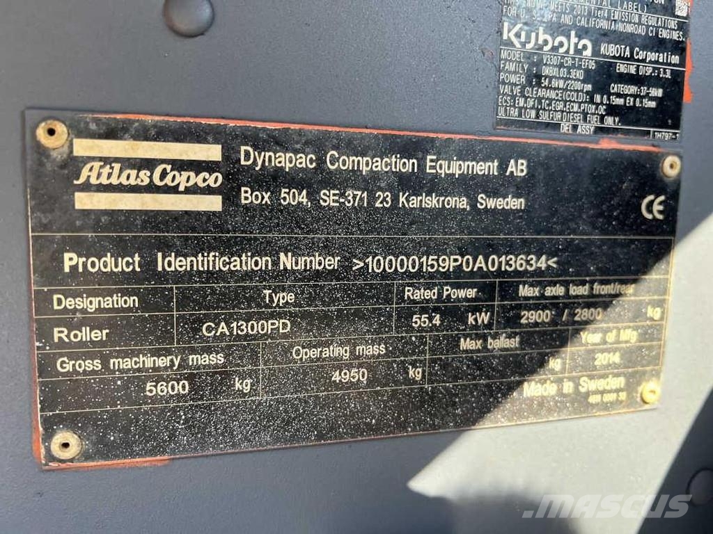 Dynapac CA 1300 PD Rodillos de un solo tambor