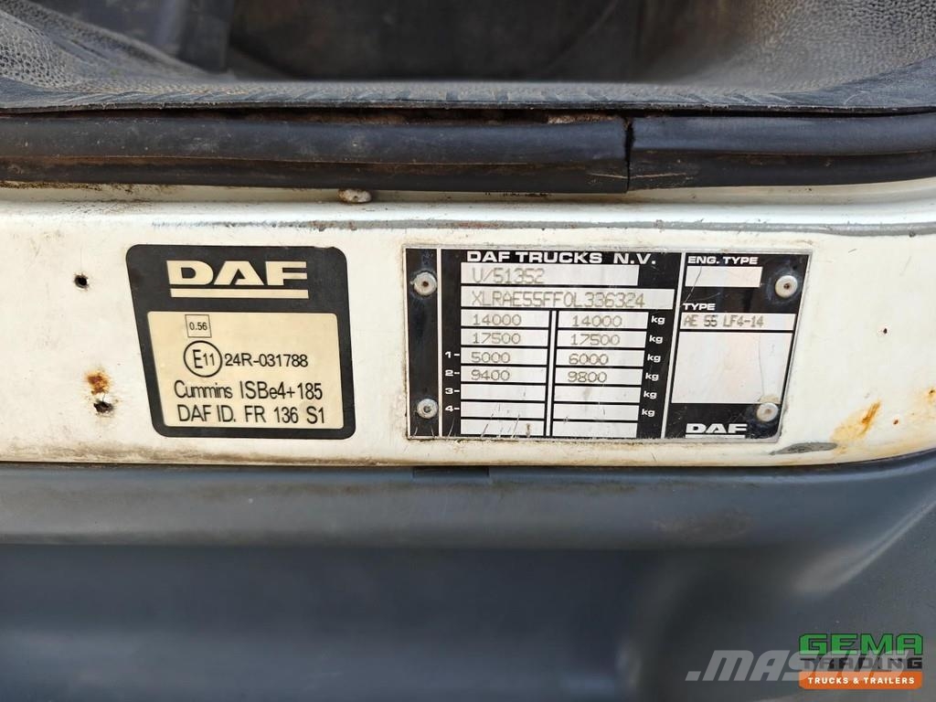 DAF LF 55.180 4x2 DayCab Euro4 - 14T - Hydraulic Loadi شاحنات مسطحة/مفصلية الجوانب