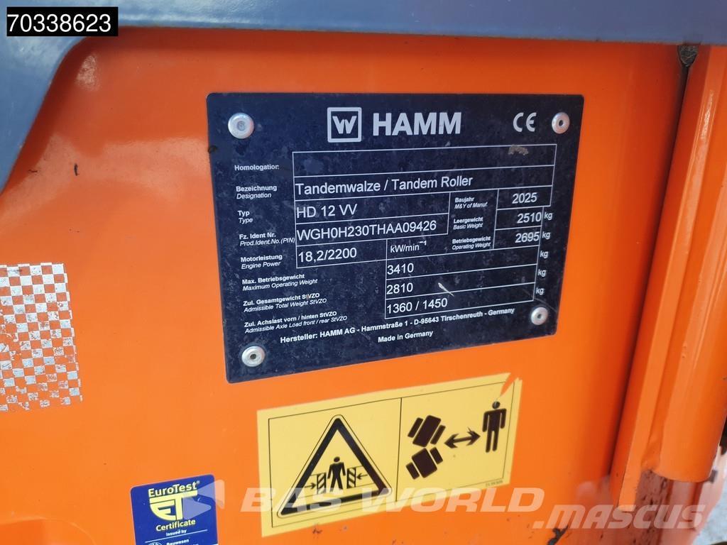 Hamm HD12 VV Tandemrullid