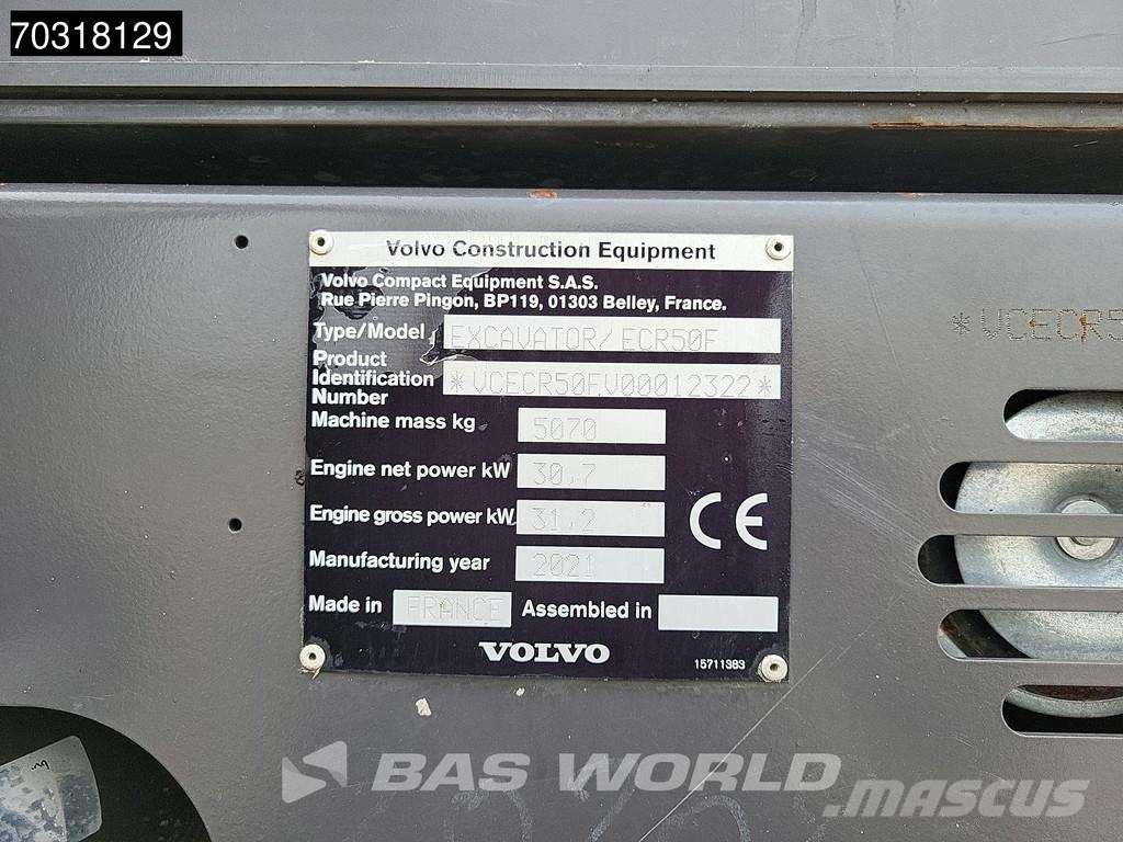 Volvo ECR50 F A/C - 3 Buckets Miniescavatori