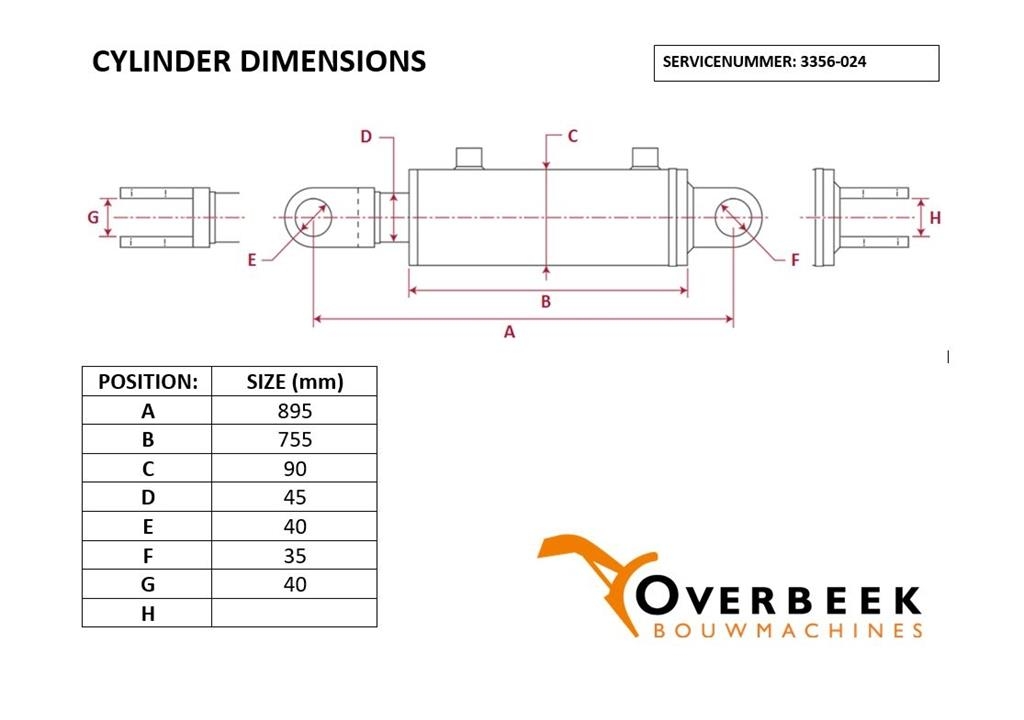 Atlas 60 - Lifting cylinder/Hubzylinder/Hefcilinder Hidraulice