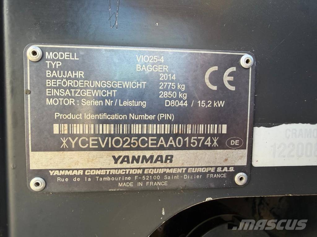 Yanmar Vio 25-4 inkl. Powertilt Mini bagri <7t