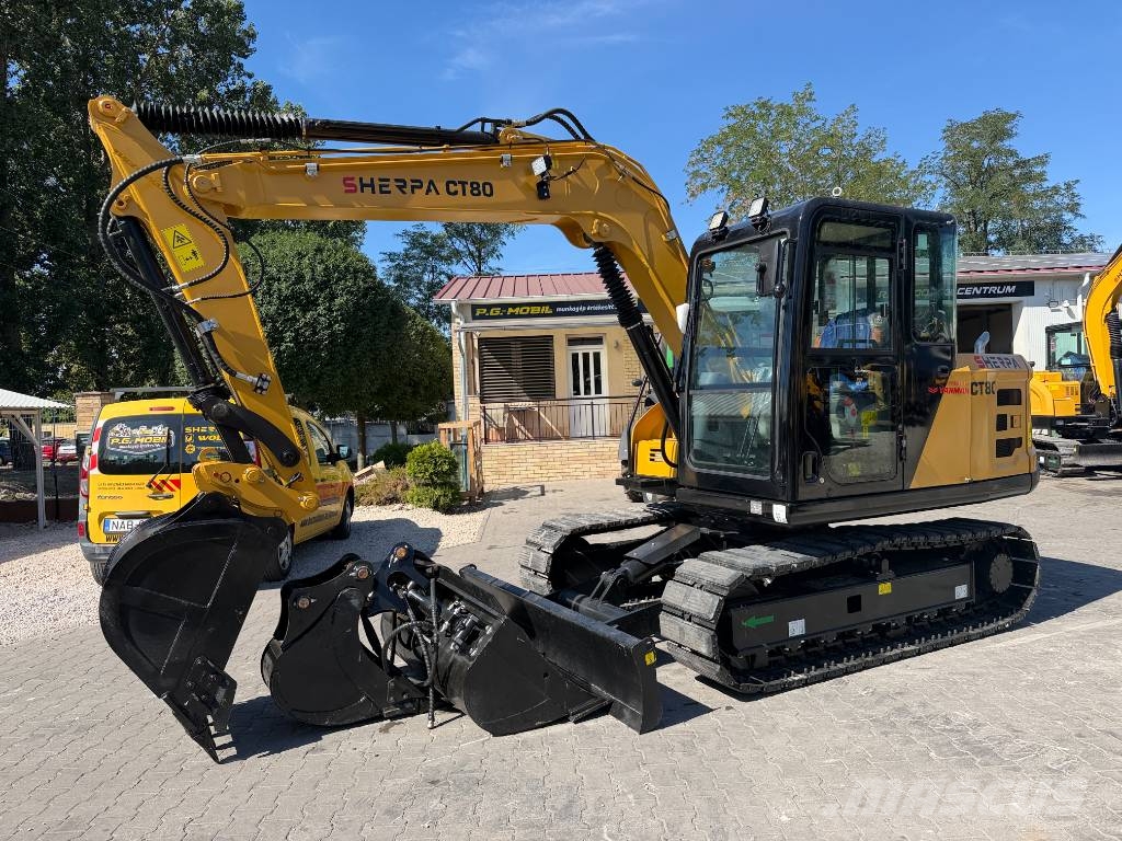 Sherpa CT80 Yanmar Motoros Gumihevederes Forgókotró ÚJ Mini excavators 7t - 12t