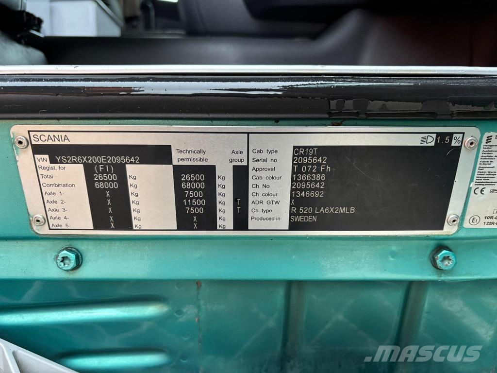 Scania R 520 6x2 RETARDER / DOUBLE BOGIE Vilcēji