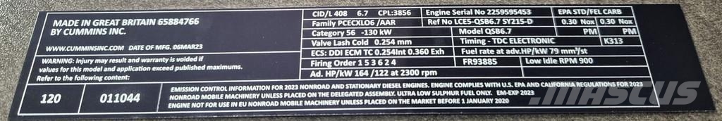 Cummins QSB6.7 CPL 3856 Motori
