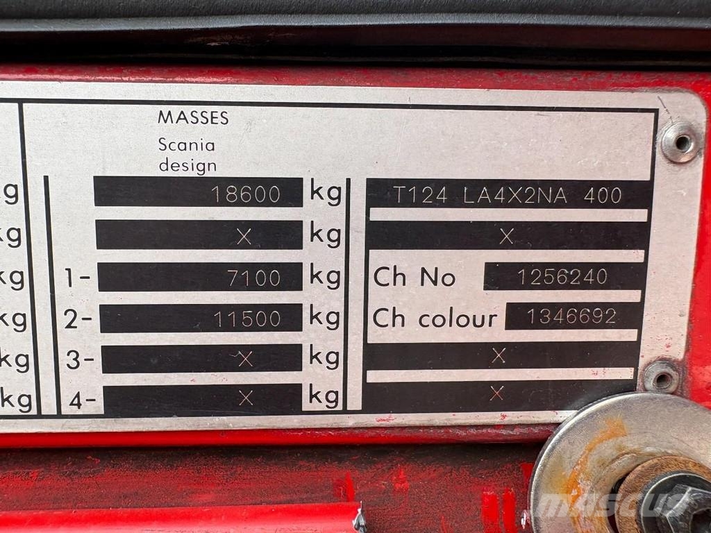 Scania T 124 LA 4X2 NA400 + manual + euro 2 + 4.70m wheel Τράκτορες