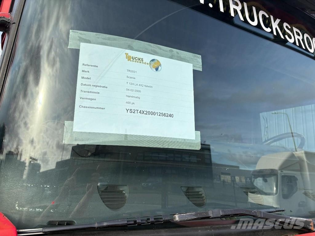 Scania T 124 LA 4X2 NA400 + manual + euro 2 + 4.70m wheel Τράκτορες