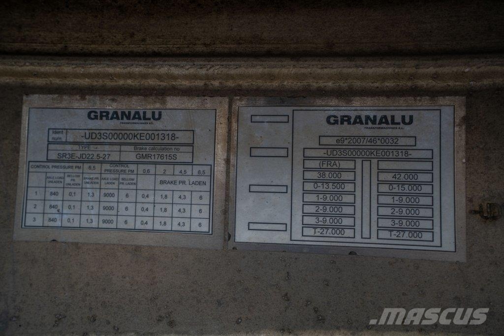  Granalu ALU- TP 28m3 +BACHE ELEC CRAMARO Напівпричепи-самоскиди