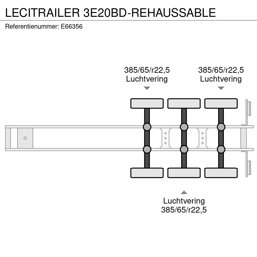 Lecitrailer 3E20BD-REHAUSSABLE Perdeli yari çekiciler