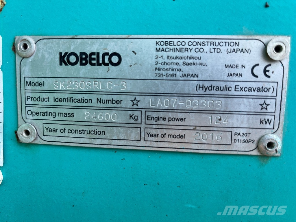 Kobelco SK 230 SR LC-3 حفارات زحافة