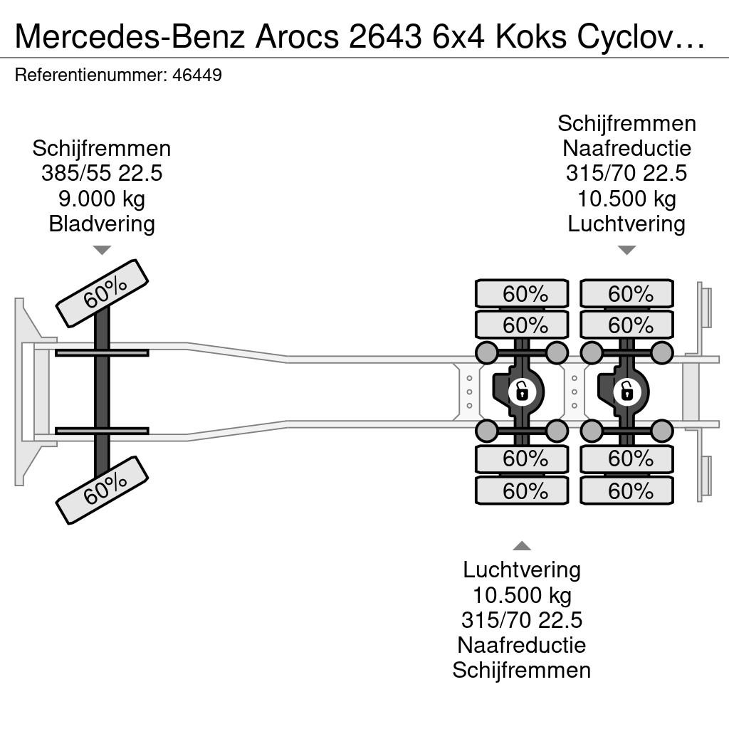 Mercedes-Benz Arocs 2643 6x4 Koks Cyclovac Vacuum Droge stoffen 콤비/진공 트럭