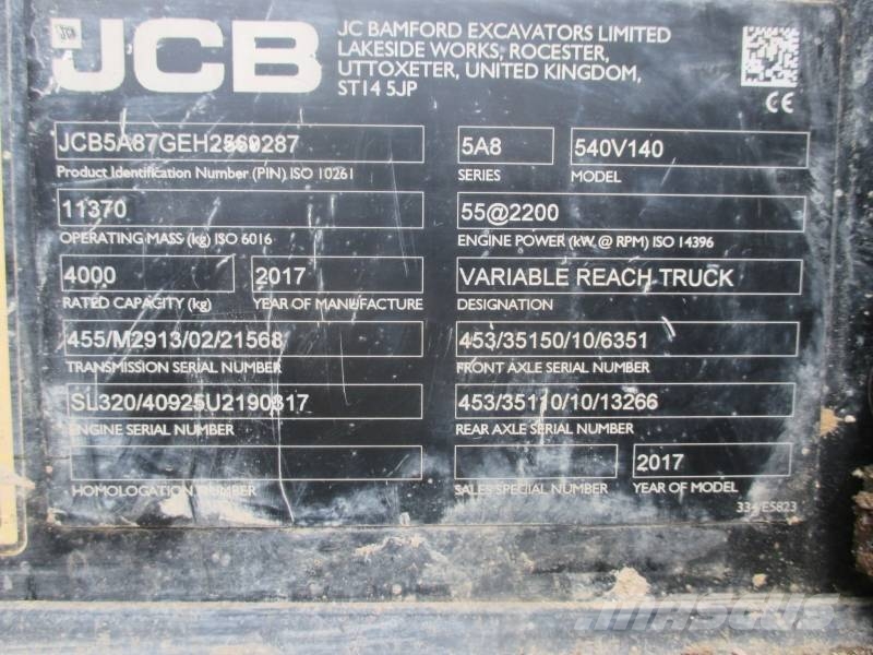 JCB 540-140 Teleskopski viljuškari