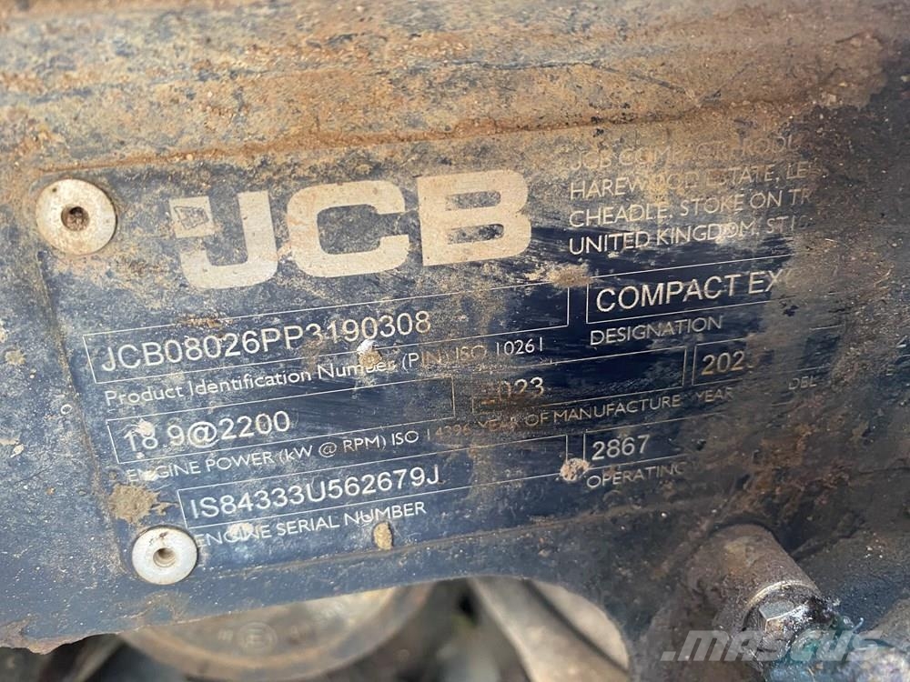JCB 8026 CTS Mini bagri <7t
