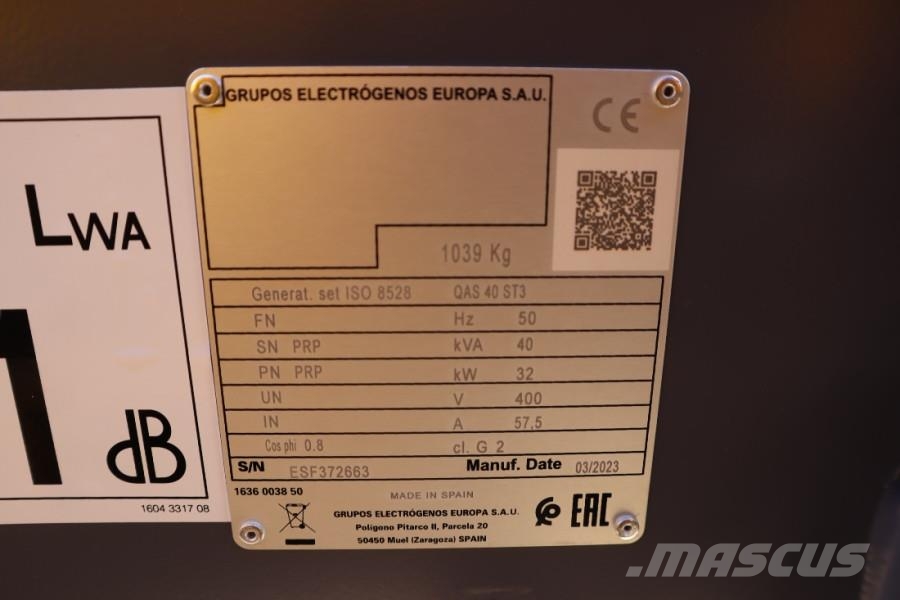 Atlas Copco QAS 40 ST3 Valid inspection, Diesel, 40 kVA Γεννήτριες ντίζελ