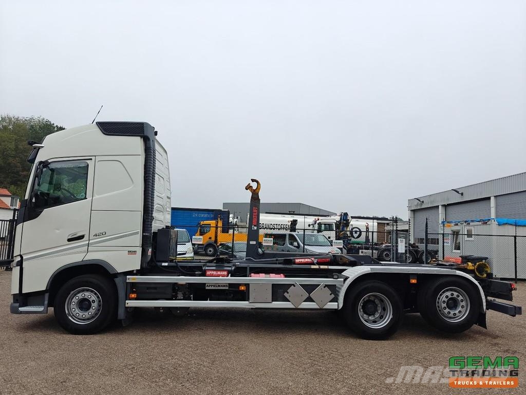 Volvo FH420 6x2/4 GlobeTrotter Euro6 - Hiab 21T Hooklift Rol kiper kamioni sa kukom za podizanje tereta