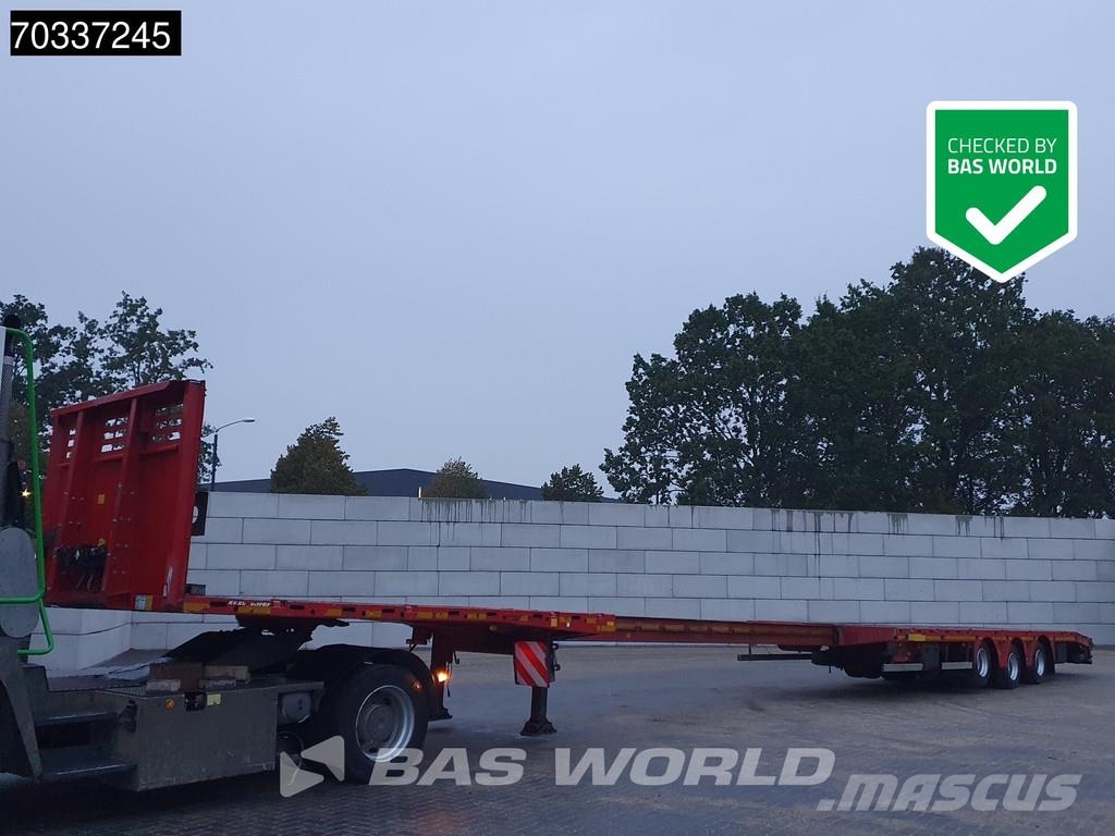 Kässbohrer 3 axles Extendable Lift + Steering Axle BPW MOT 08 플랫베드/드롭사이드 세미 트레일러