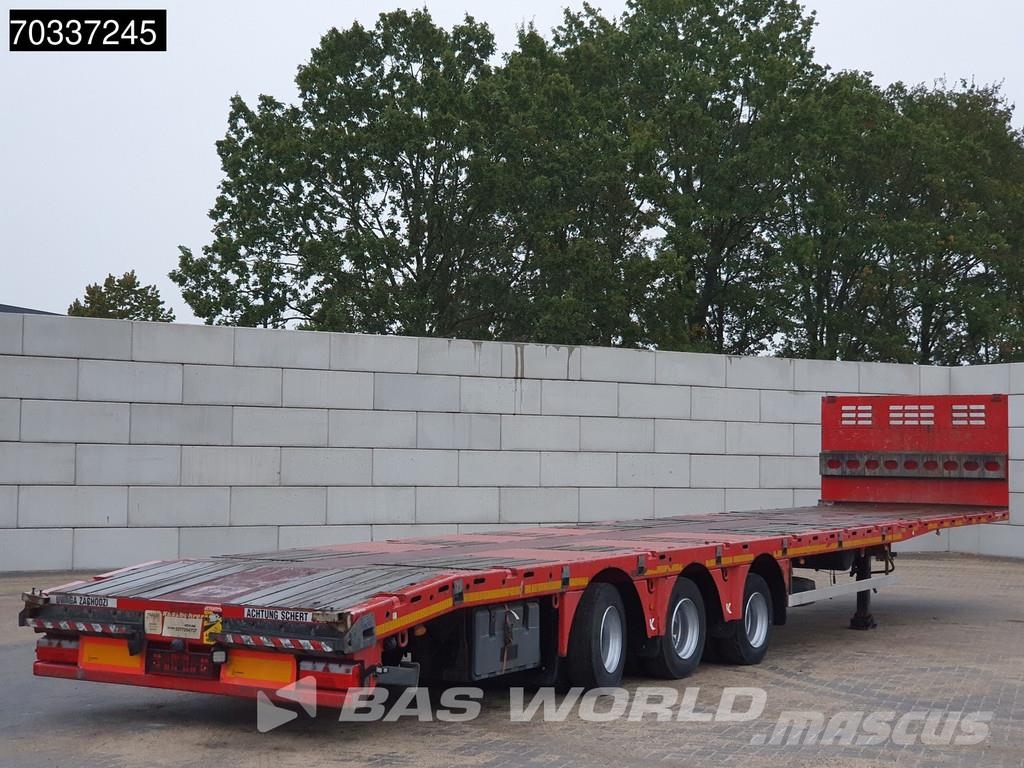 Kässbohrer 3 axles Extendable Lift + Steering Axle BPW MOT 08 플랫베드/드롭사이드 세미 트레일러