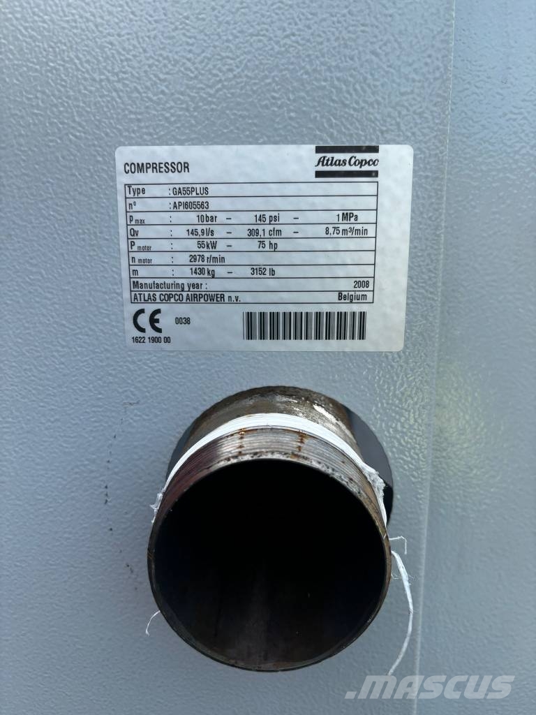 Atlas Copco GA 55+ Compressor, Kompressor Compressors