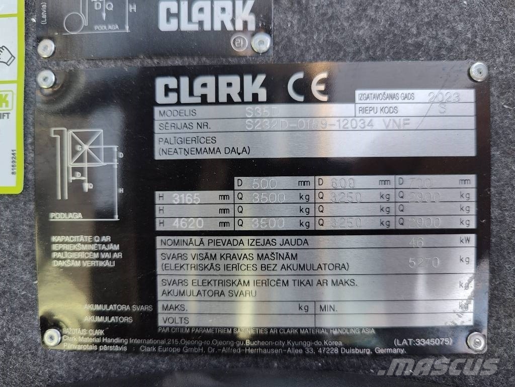 Clark S-35D Diesel forklifts