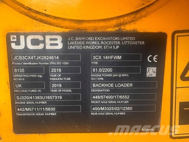 JCB 3 CX Contractor لوادر ذات جرافات عكسية